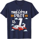 1 year old Boy Girl Airplane Pilot 1st Birthday Aircraft T-Shirt - T-Shirt | Navy