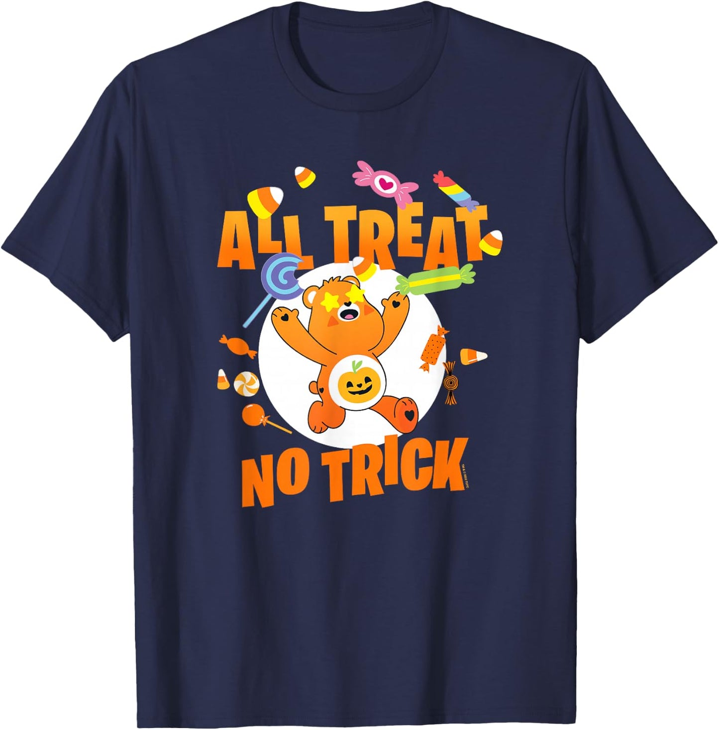 Care Bears Halloween Trick-or-Sweet Bear All Treat No Trick T-Shirt - T-Shirt | Navy