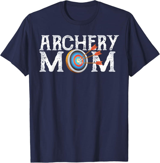 Archery Archer Mom Target Proud Parent Bow Arrow T-Shirt - T-Shirt | Navy