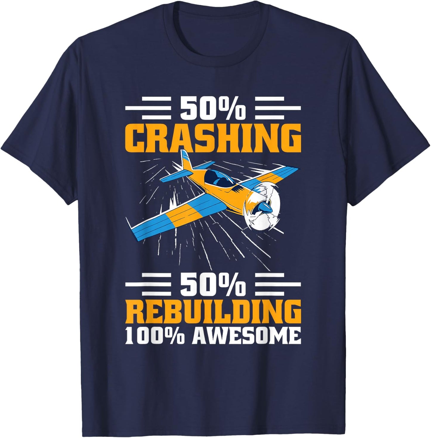 RC Aircraft Flyer Beginner RC Plane Model Test Pilot T-Shirt - T-Shirt | Navy