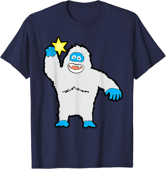 Bigfoot Abominable Snowman Sasquatch Picking a Star T-Shirt - T-Shirt | Navy