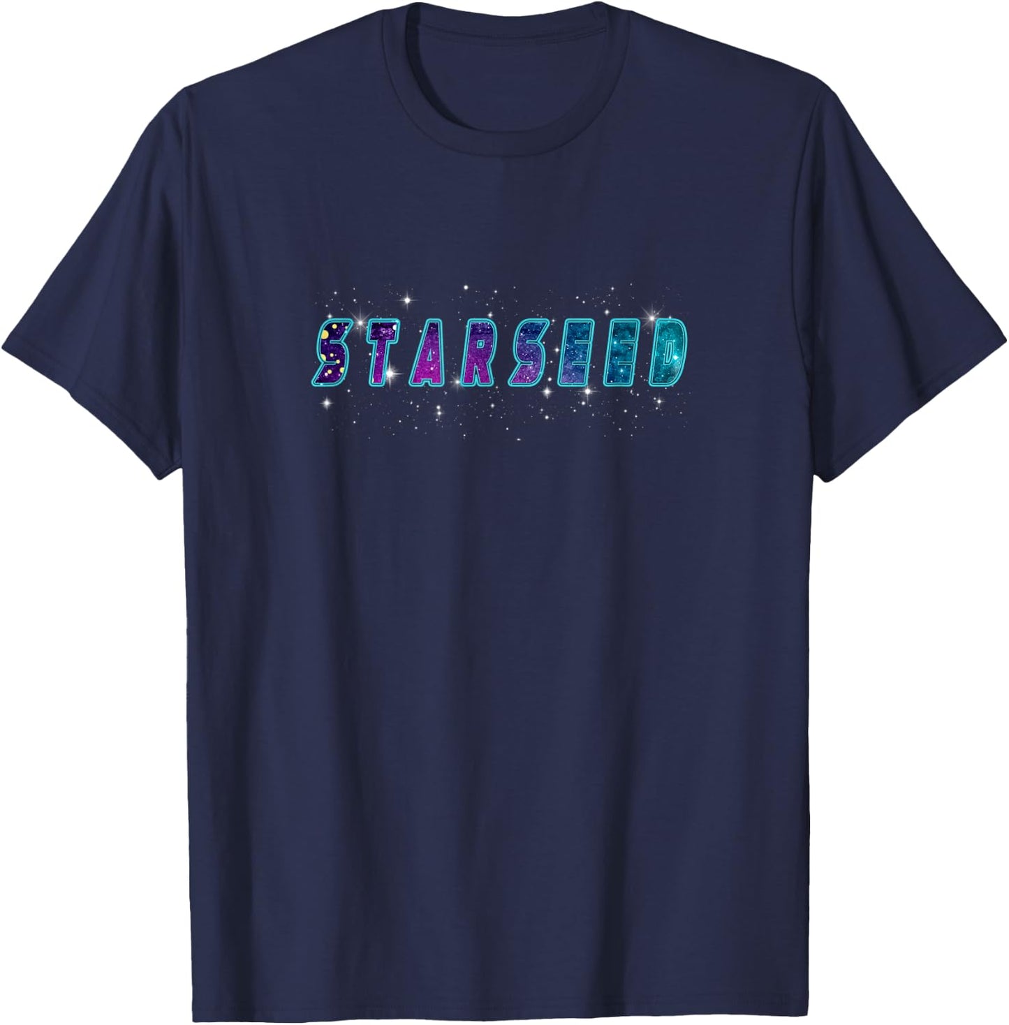 Galaxy Nebula Universe Aesthetic Indigo Starseed T-Shirt - T-Shirt | Navy