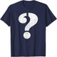 Question Mark Stenciled - Punctuation Funny T-Shirt - T-Shirt | Navy