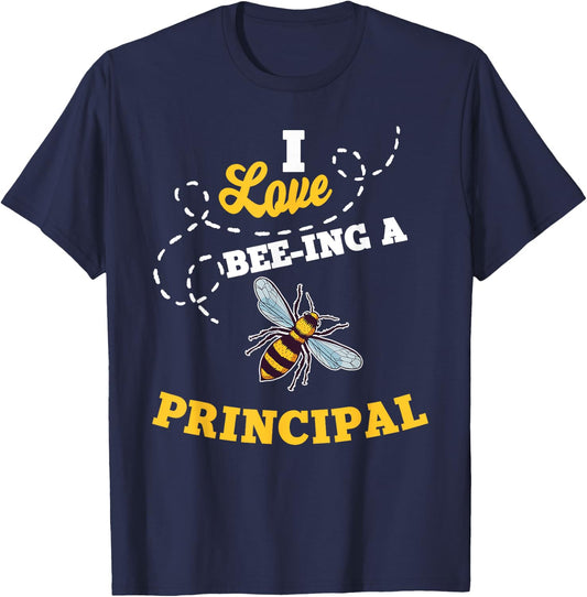 I Love Bee-Ing A Principal Honey Bee Job Profession T-Shirt - T-Shirt | Navy
