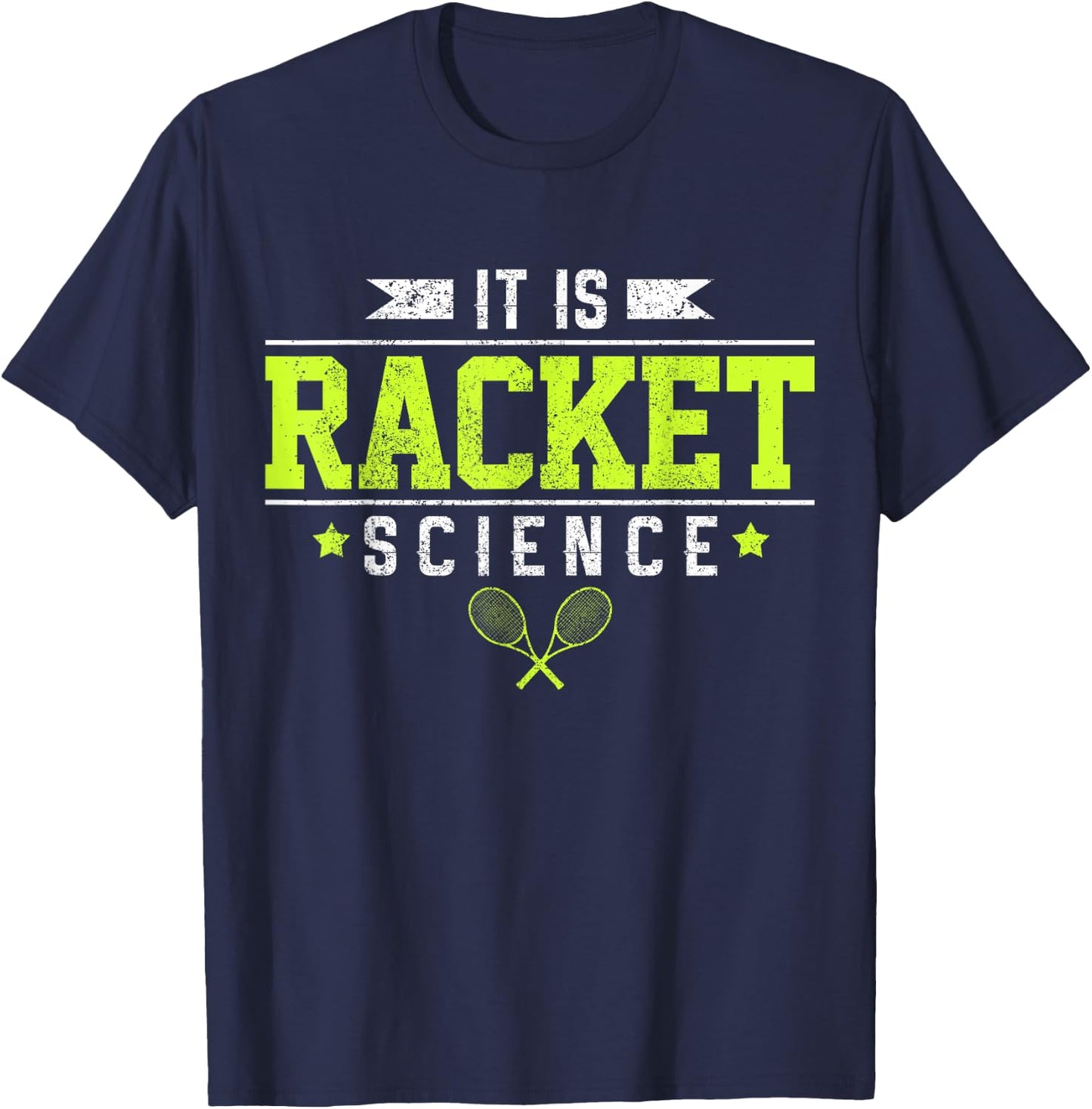 Tennis It's Racket Science Funny Saying Tennis Player Gift T-Shirt - T-Shirt | Navy