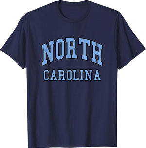 NORTH CAROLINA - Throwback Design - Classic T-Shirt - T-Shirt | Navy