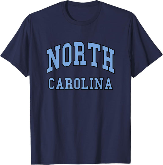 NORTH CAROLINA - Throwback Design - Classic T-Shirt - T-Shirt | Navy