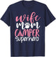 Camping Mom Shirt Funny Wife Mom Camper Superhero Mama Women T-Shirt - T-Shirt | Navy