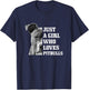 Just A Girl Who Loves Pitbulls Dog Pitbull Mom Funny T-Shirt - T-Shirt | Navy