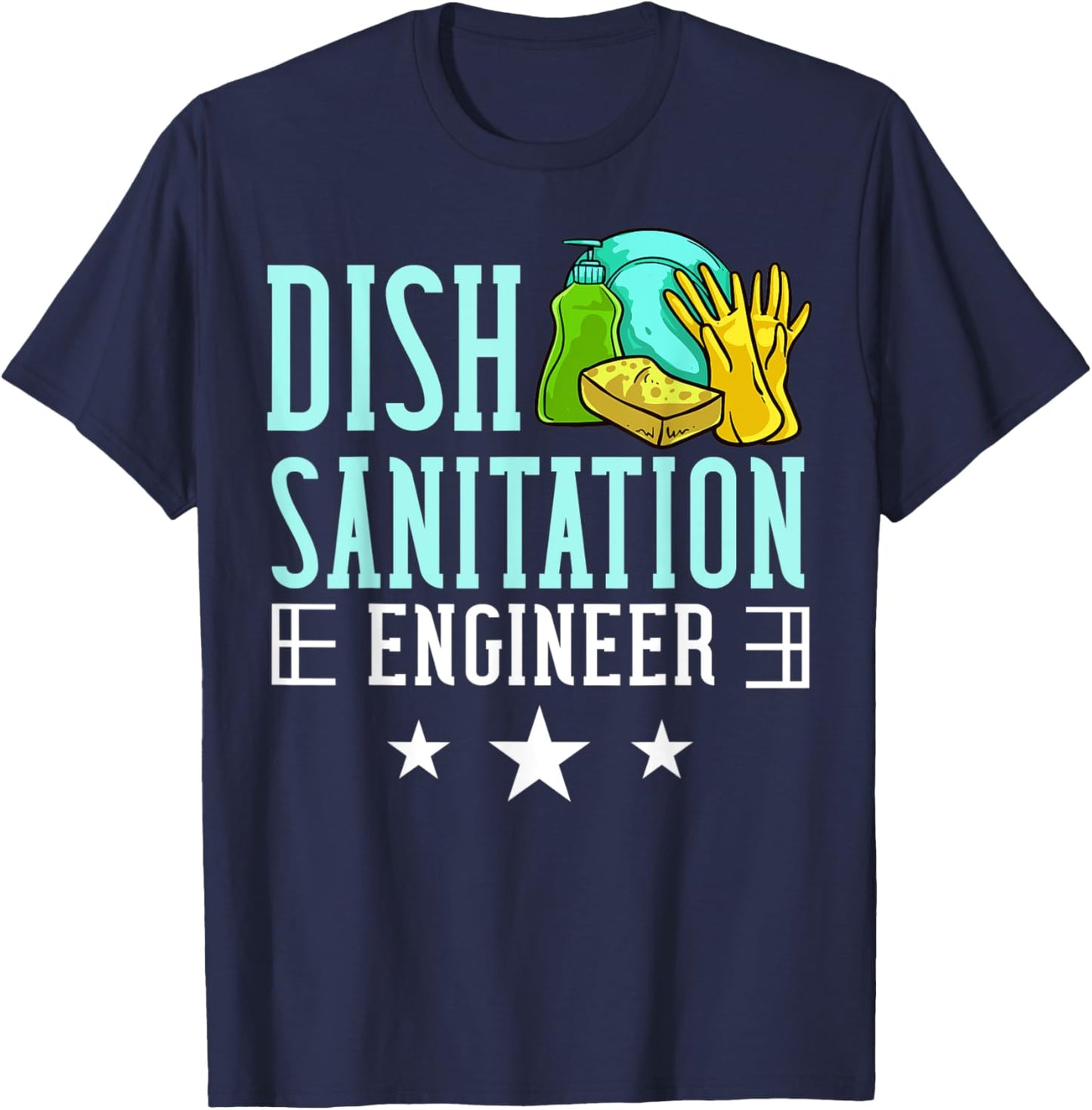 Dishwasher Dishwashing Gift Job Dish Washing T-Shirt - T-Shirt | Navy