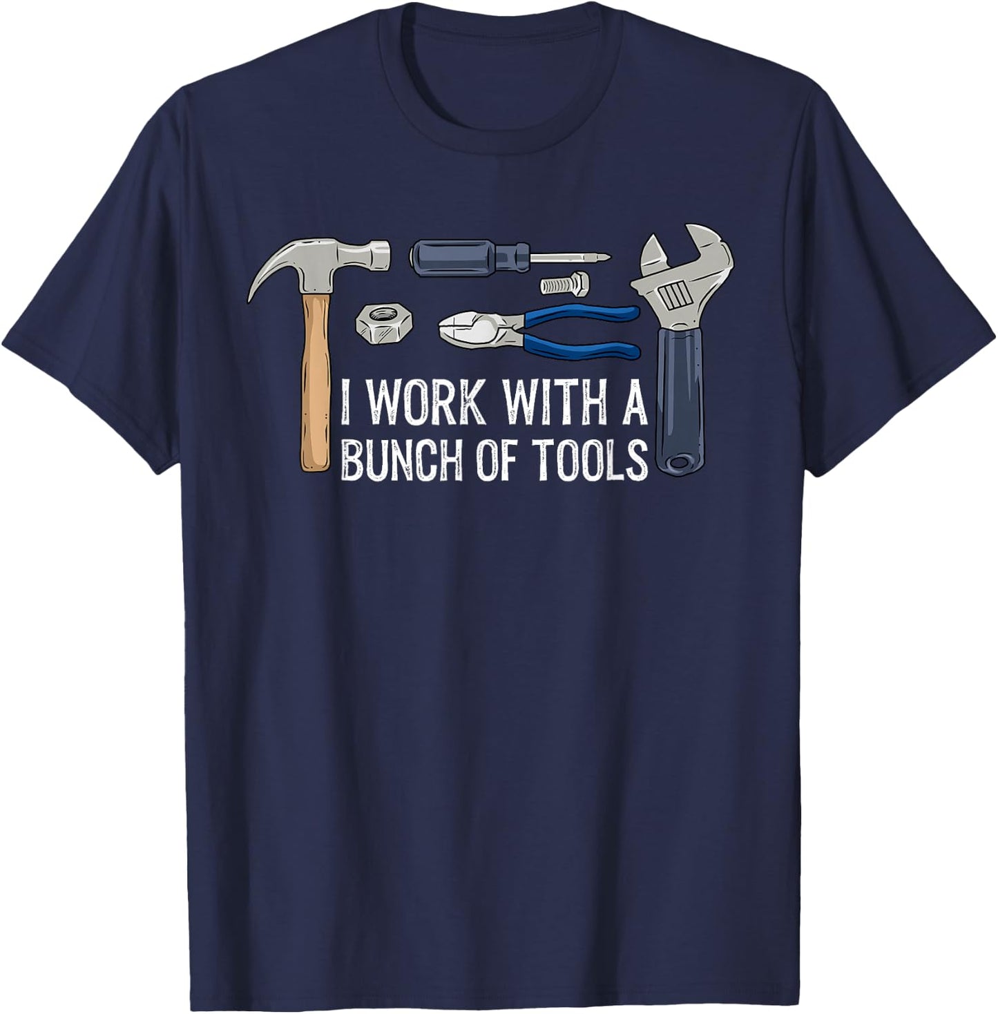 Handyman Shirt Men Electrician Gift Hardware Repair Mechanic T-Shirt - T-Shirt | Navy