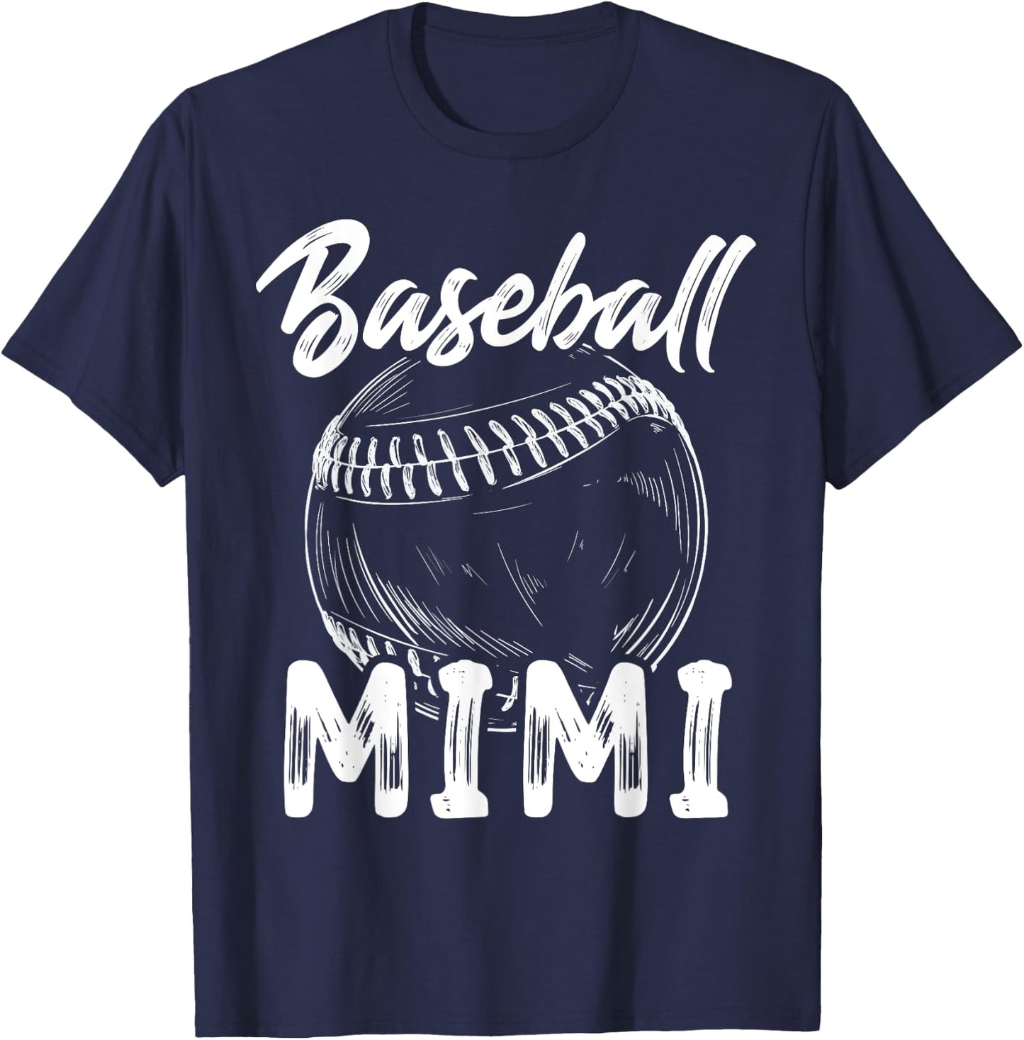 Baseball Mimi Family Matching Players Team Nana T-Shirt - T-Shirt | Navy