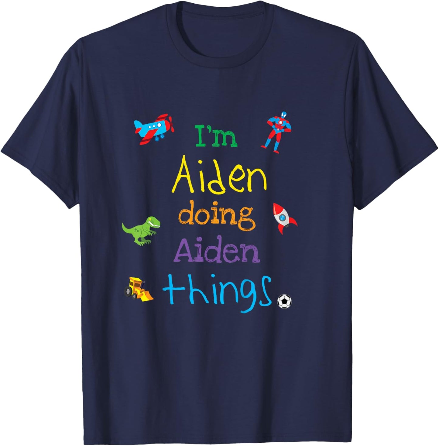 Kids Aiden Kids Clothes Shirt For Little Boys T-Shirt - T-Shirt | Navy