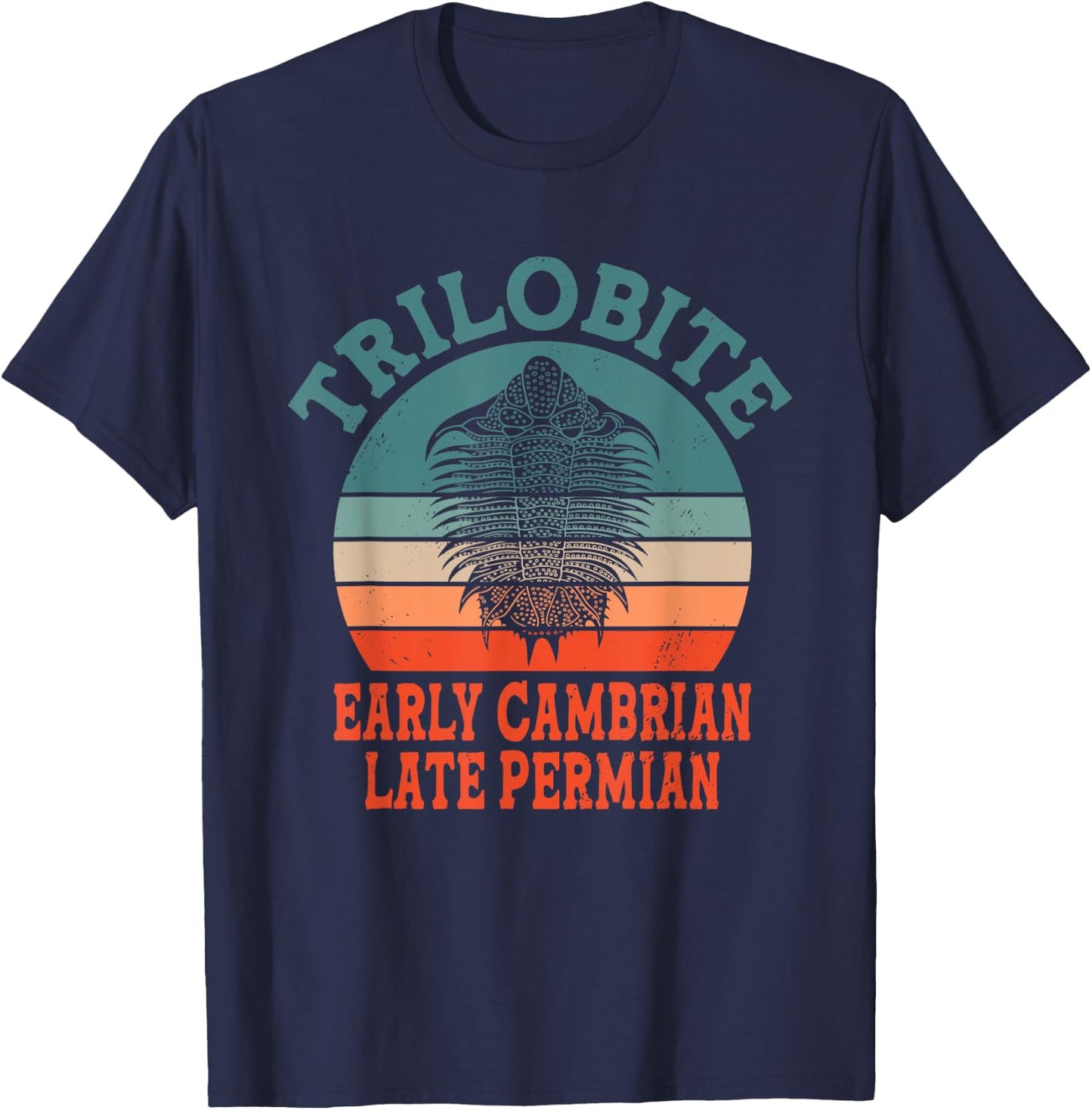Trilobite Early Cambrian Late Permian Funny Paleontologist T-Shirt - T-Shirt | Navy