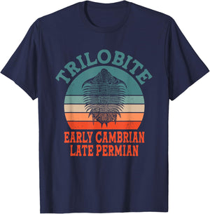 Trilobite Early Cambrian Late Permian Funny Paleontologist T-Shirt - T-Shirt | Navy
