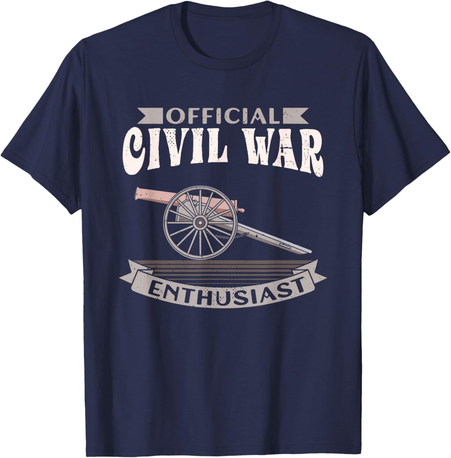 Official Civil War Enthusiast American Lover US Reenactor T-Shirt - T-Shirt | Navy