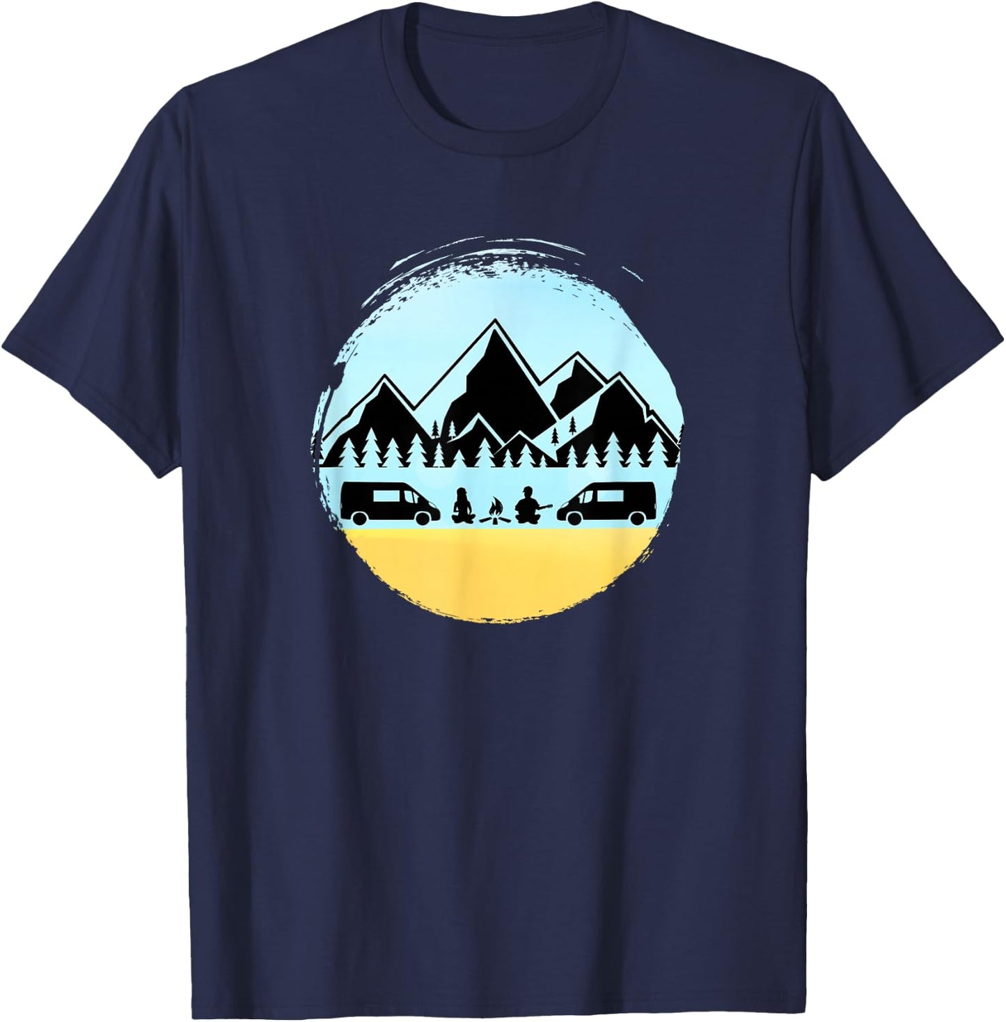 Vanlife Gathering Vanlifers Campervan Sprinter Van T-Shirt - T-Shirt | Navy