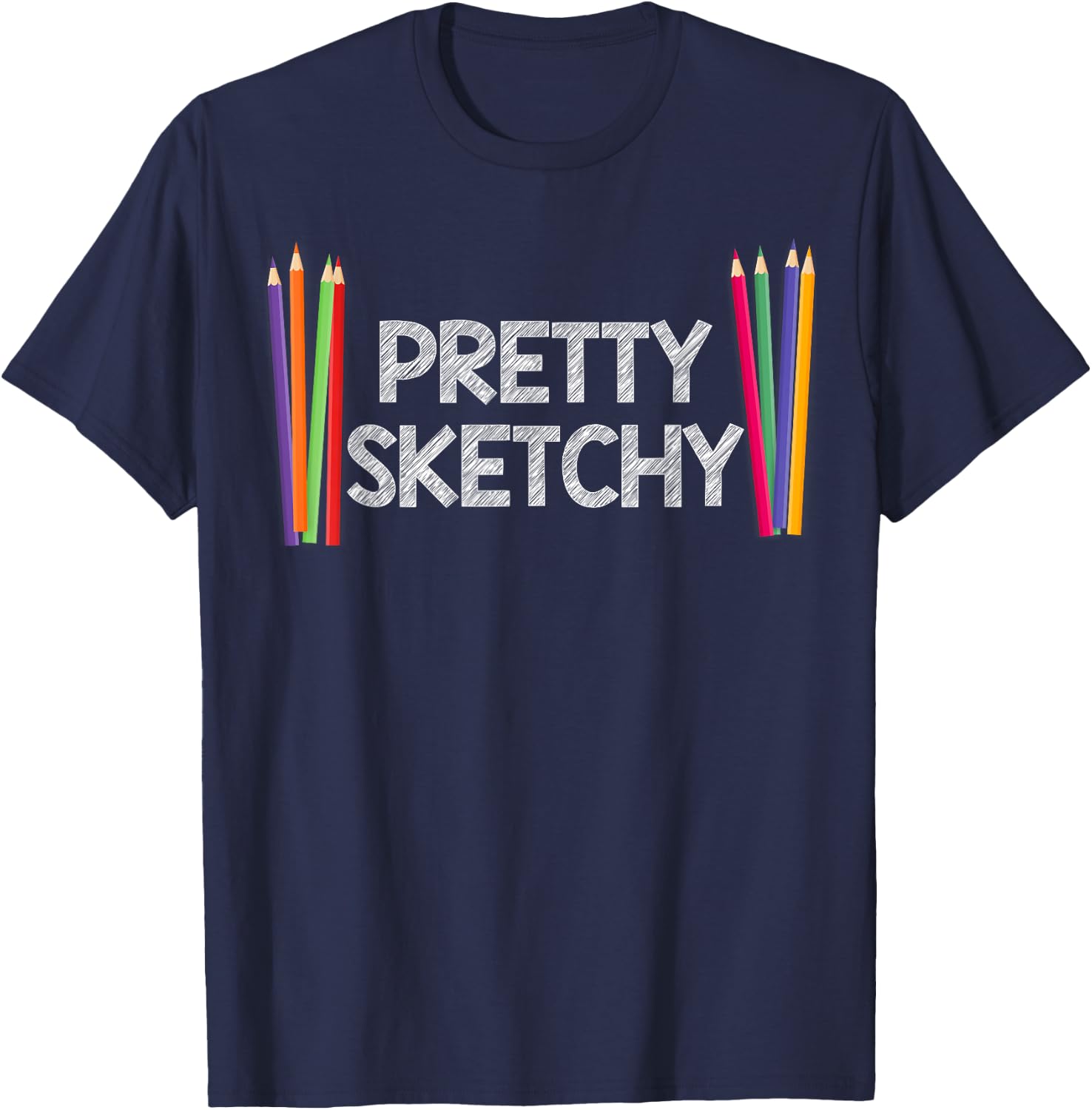 Cool Pencil Artist Art Women Drawing Sketch Painter T-Shirt - T-Shirt | Navy
