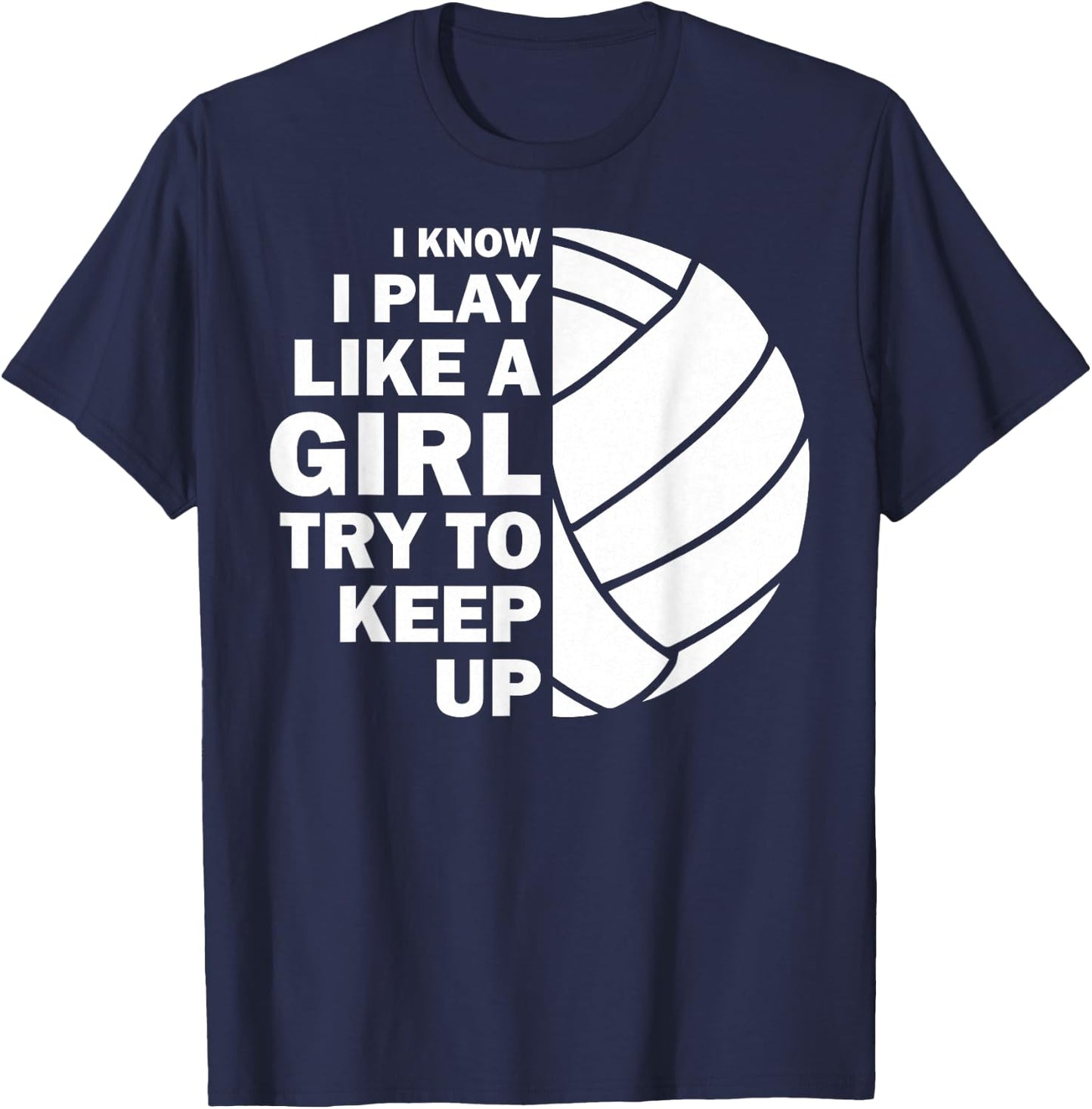 Cool Volleyball Girls Youth Volleyball Team Sports T-Shirt - T-Shirt | Navy