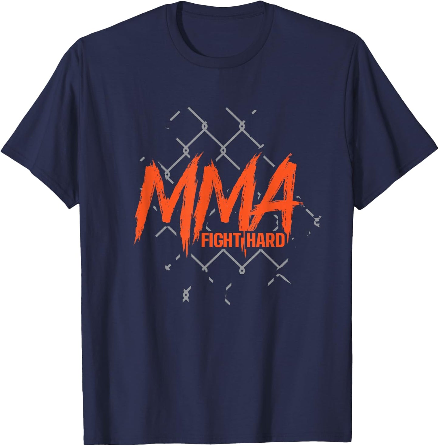 MMA Fight Hard Mixed Martial Arts T-Shirt - T-Shirt | Navy