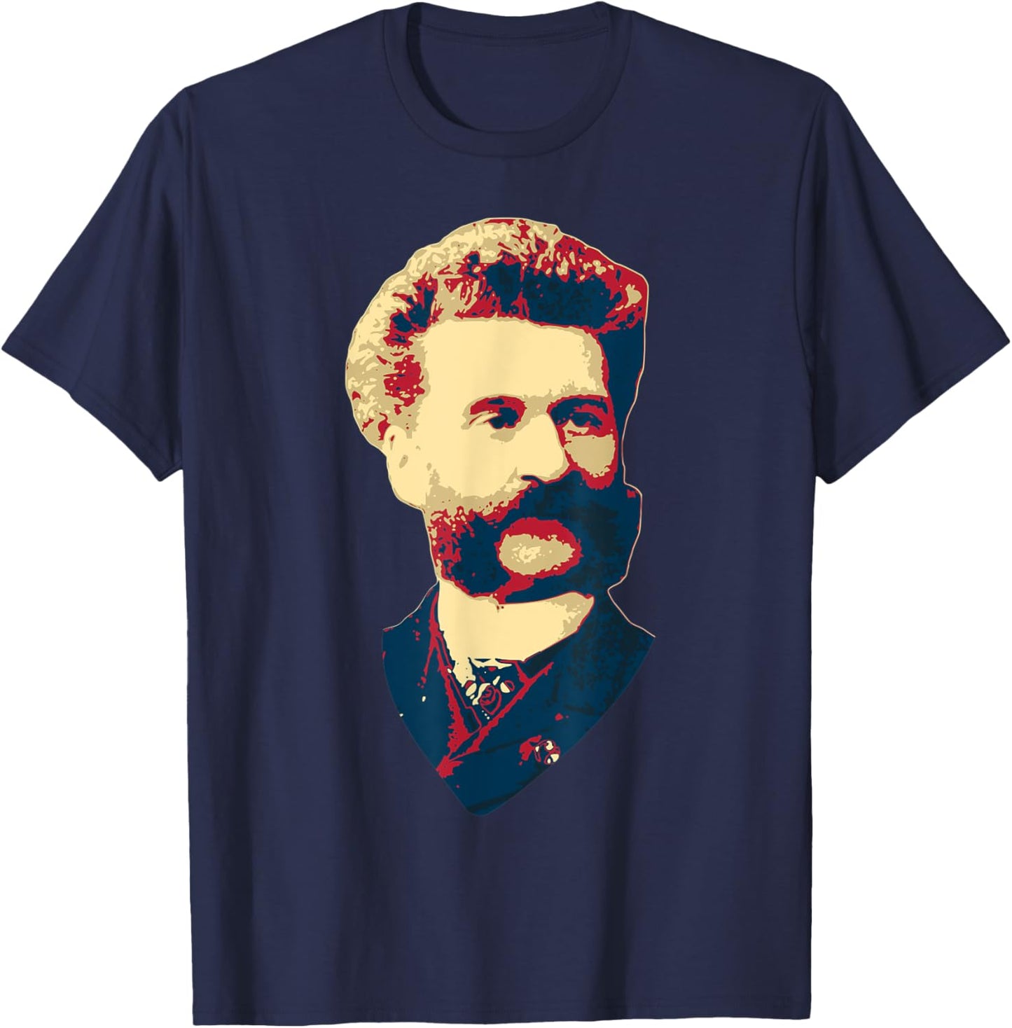 Johann Strauss II Classical Music Composer Retro Propaganda T-Shirt - T-Shirt | Navy