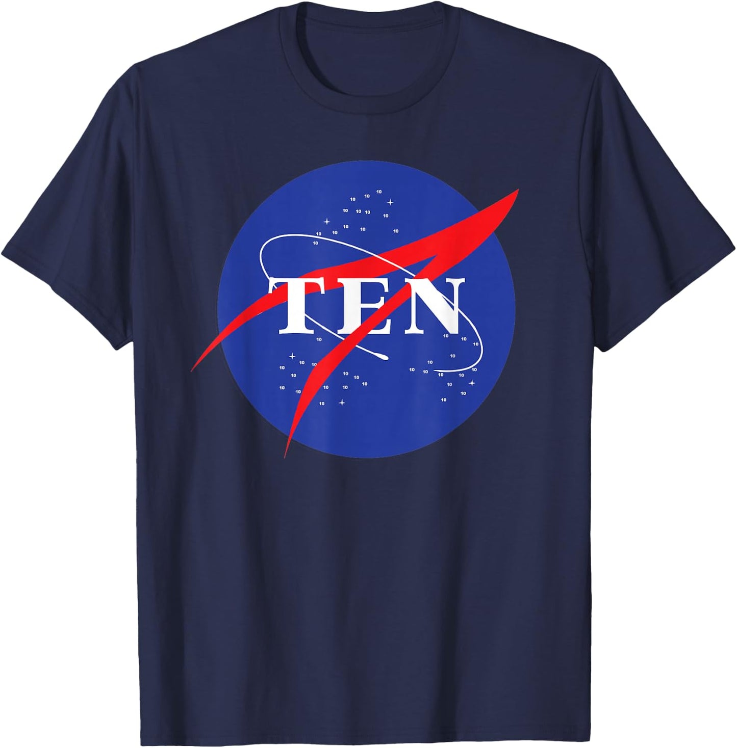 Kids Space 10th Birthday Boy Girl Astronaut Ten Year Old T-Shirt - T-Shirt | Navy