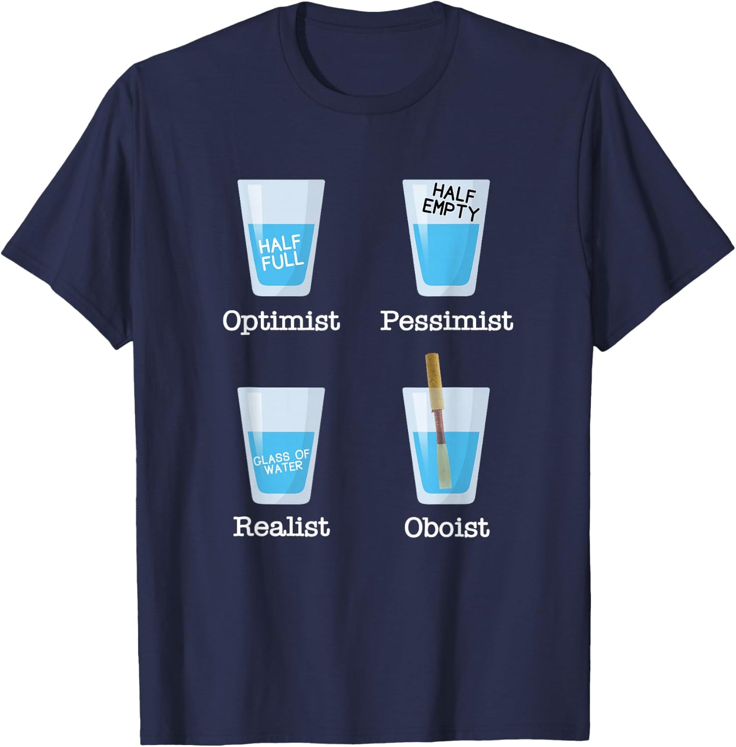 Oboist Orchestra Music Oboe T-Shirt - T-Shirt | Navy
