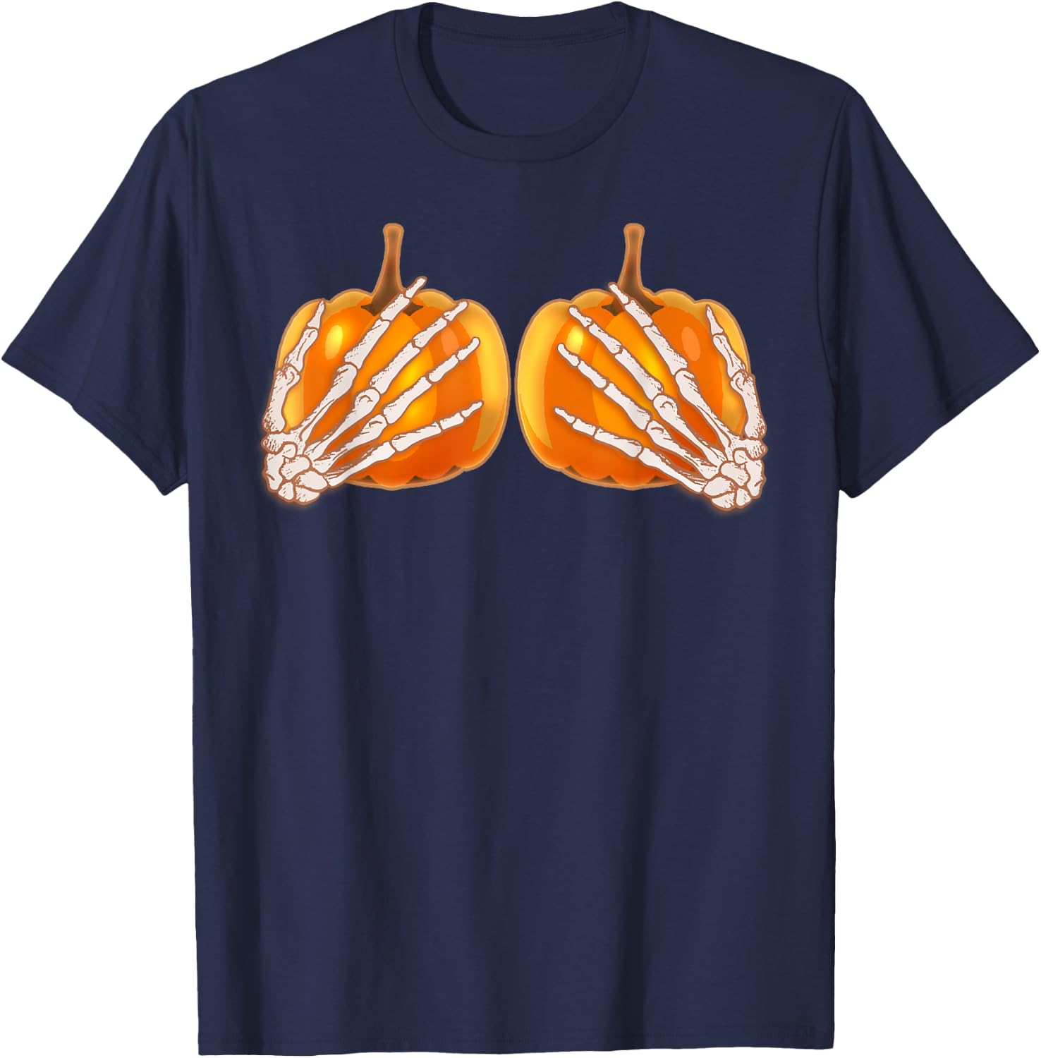 Save The Ta-Tas Breast Cancer Awareness Halloween T-Shirt - T-Shirt | Navy