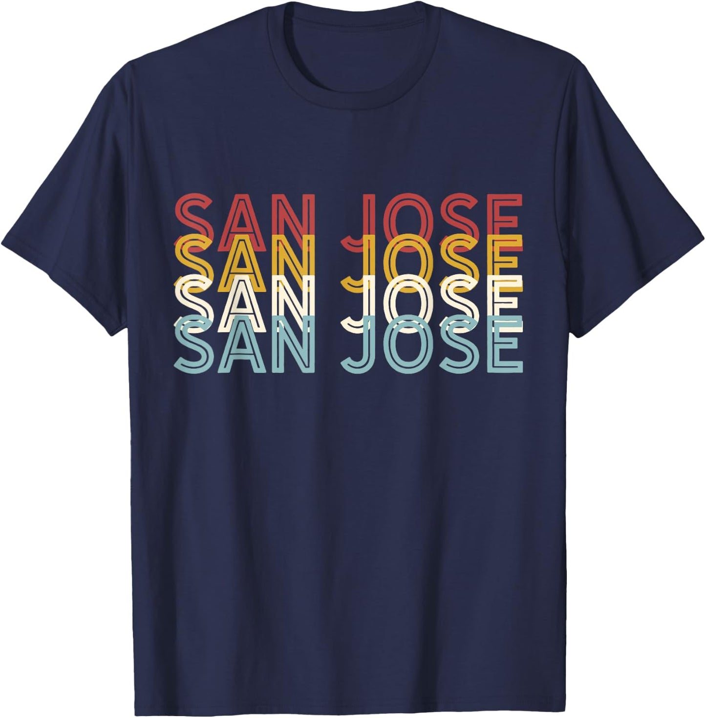 US American City 70's Retro USA - Vintage San Jose T-Shirt - T-Shirt | Navy