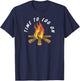 Funny Camping Time To Log On Camping Campfire Vintage T-Shirt - T-Shirt | Navy