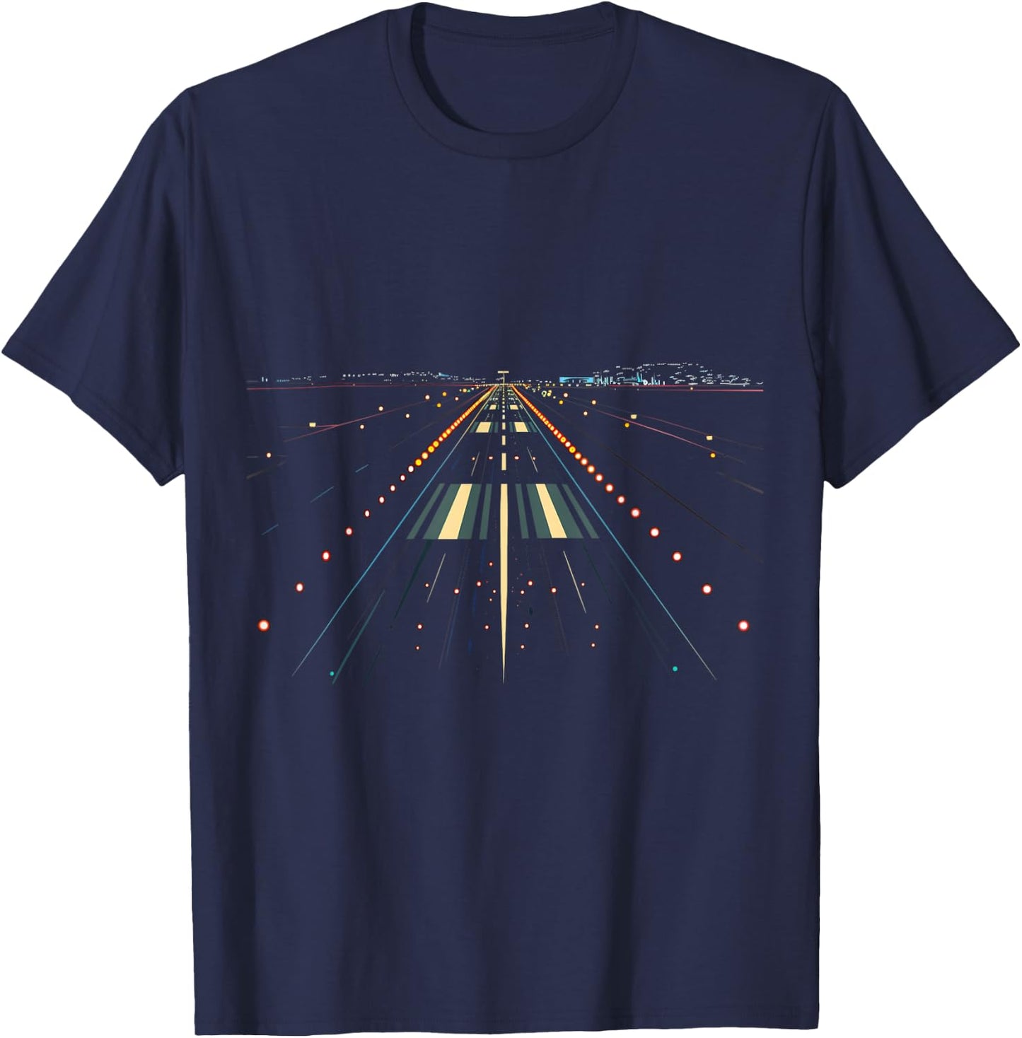 Pilot Airplane Airport Runway Air Traffic Controller T-Shirt - T-Shirt | Navy