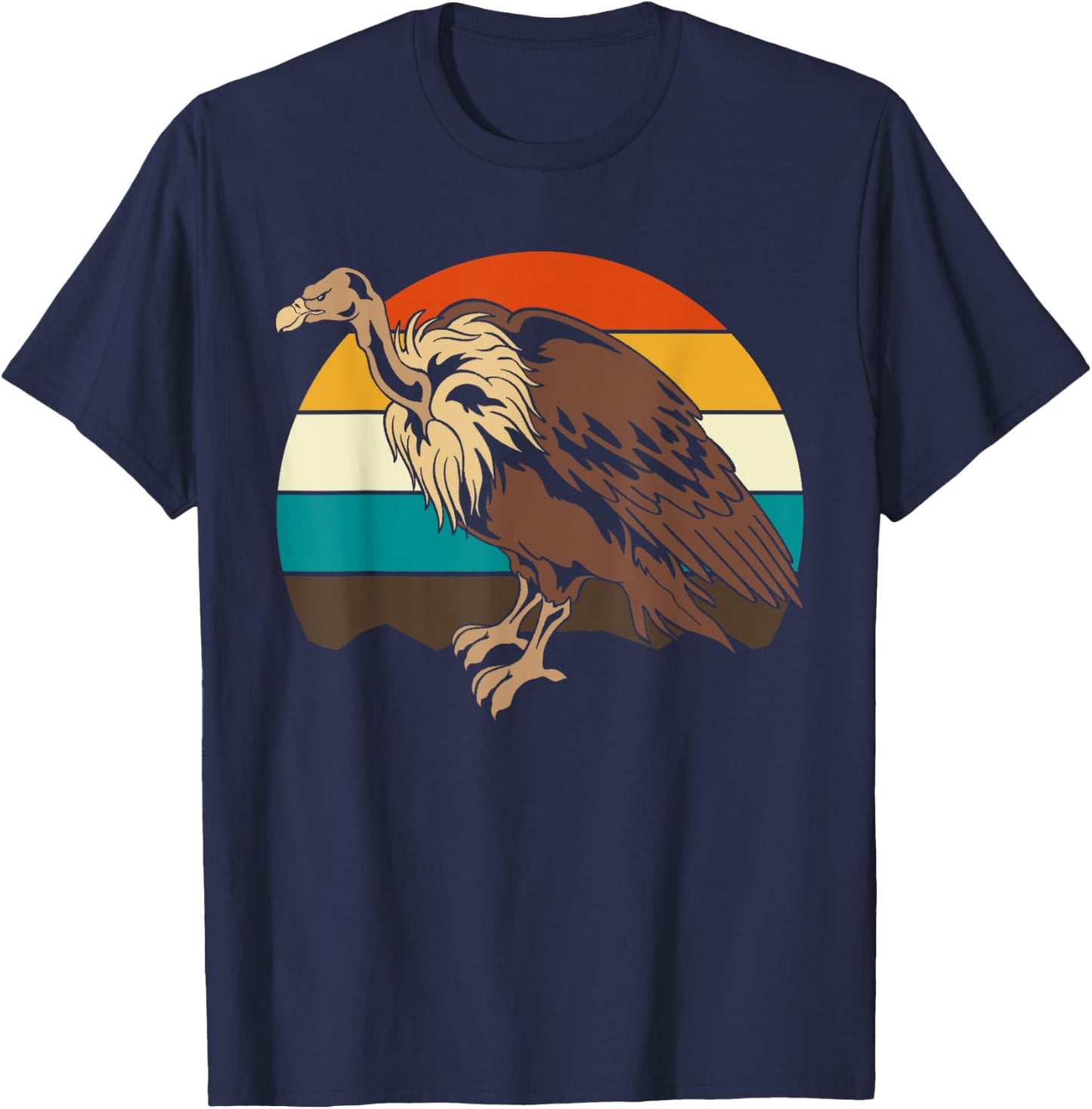 Retro Scavenger Turkey Vulture Bird Animal Carrion Vulture T-Shirt - T-Shirt | Navy