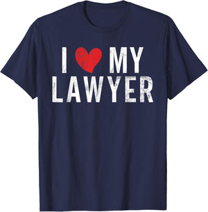 I Love My Lawyer T-Shirt - T-Shirt | Navy