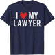 I Love My Lawyer T-Shirt - T-Shirt | Navy