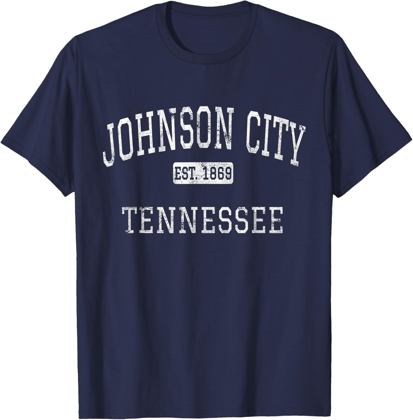Johnson City Tennessee TN Vintage T-Shirt - T-Shirt | Navy