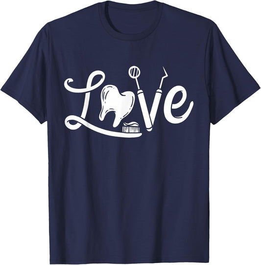 Dentist Dental Assistant Dental Hygienist Gift T-Shirt - T-Shirt | Navy