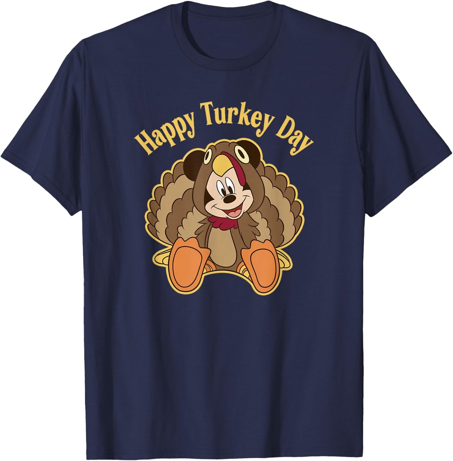 Disney Mickey and Friends Thanksgiving Mickey Turkey T-Shirt - T-Shirt | Navy