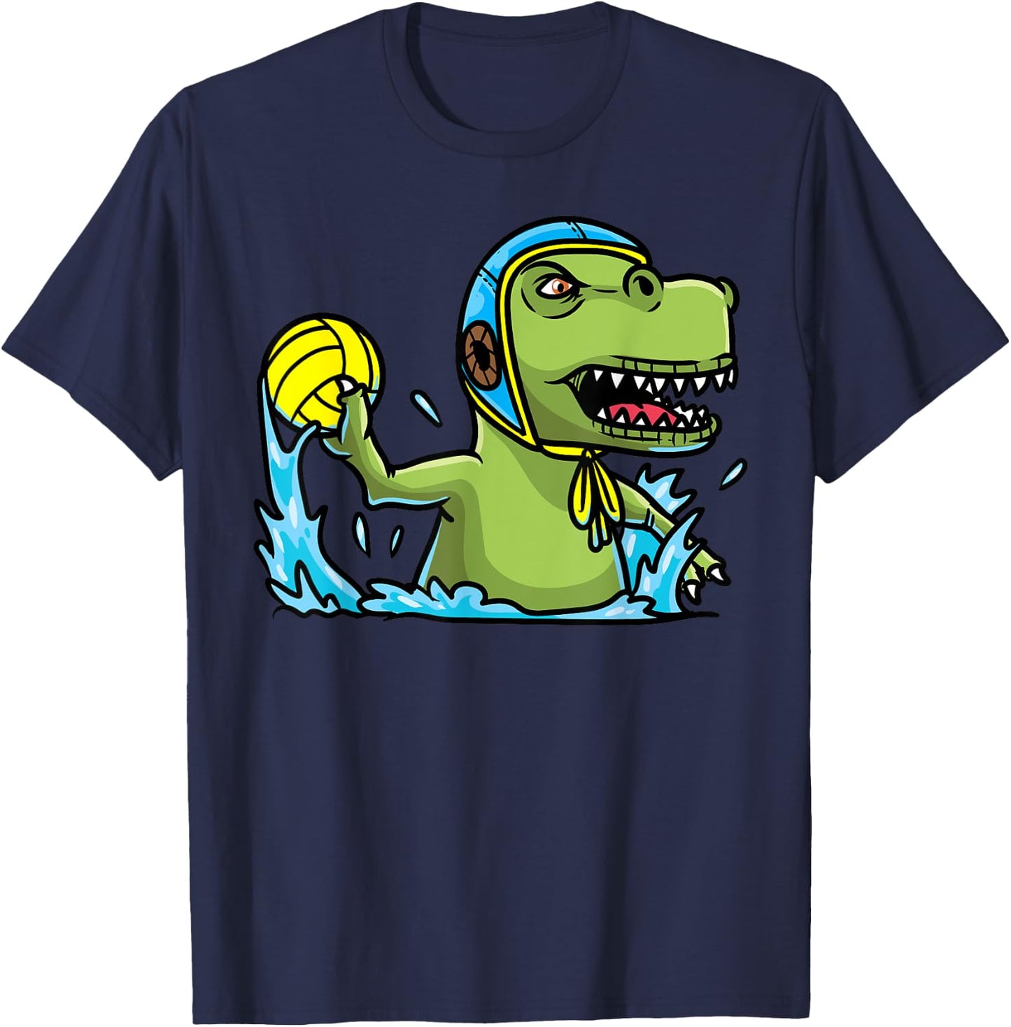 Kids Water Polo Swimming Sports Polo T-Shirt - T-Shirt | Navy