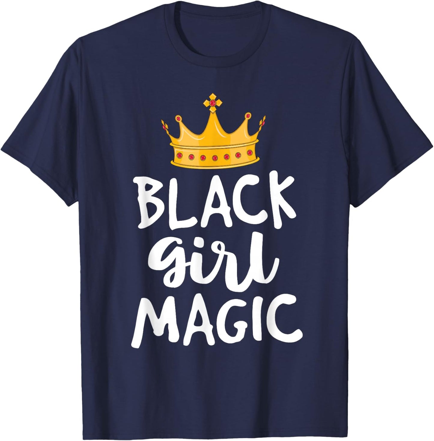 Black Girl Magic Shirts Girls Kids African Queen T-Shirt - T-Shirt | Navy