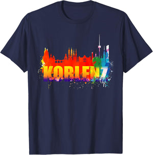 Koblenz Germany Koblenzer Skyline T-Shirt - T-Shirt | Navy