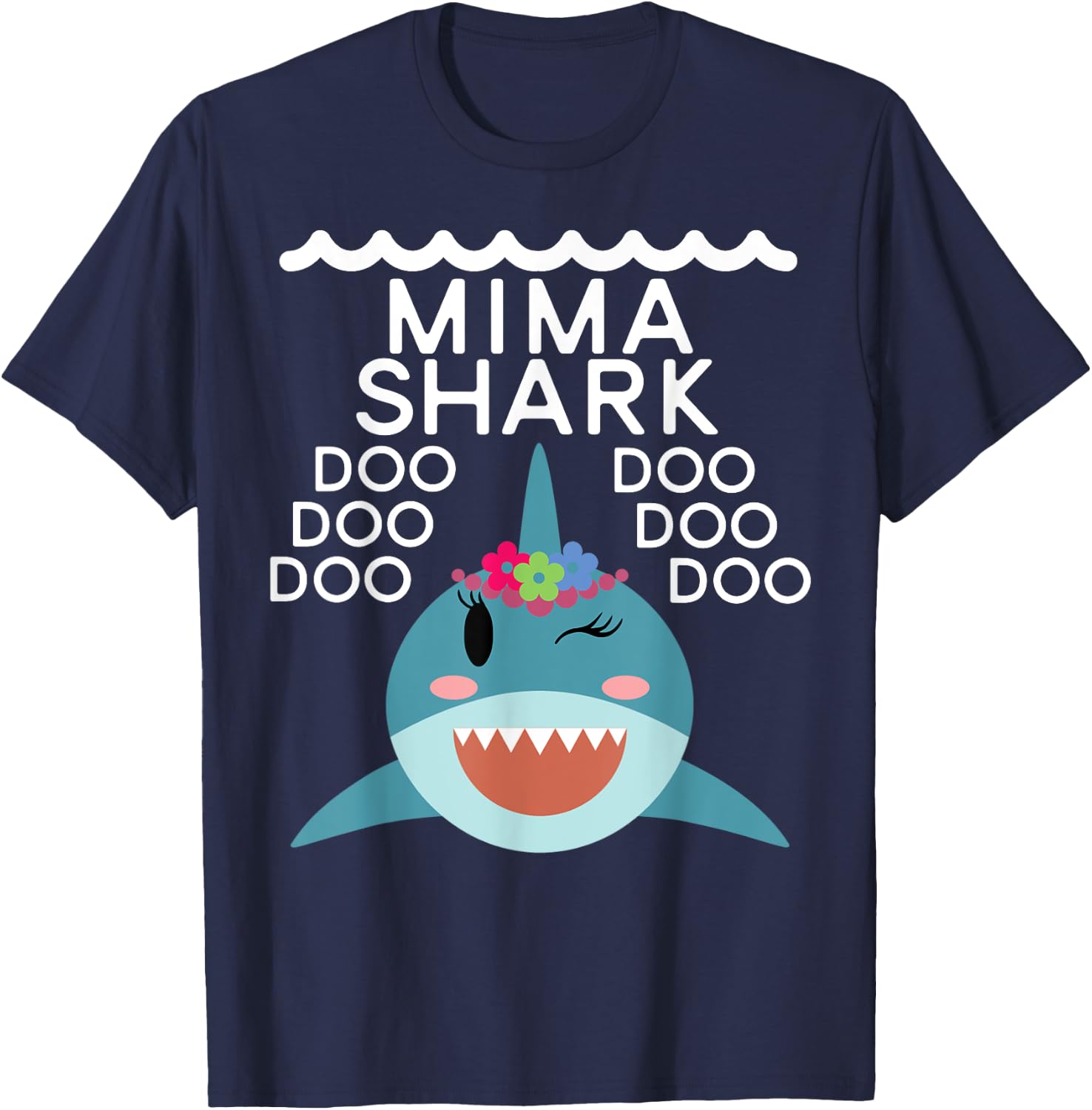 Mima Shark shirt Matching Family Shirts Shark Family T-Shirt - T-Shirt | Navy