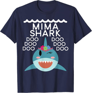 Mima Shark shirt Matching Family Shirts Shark Family T-Shirt - T-Shirt | Navy