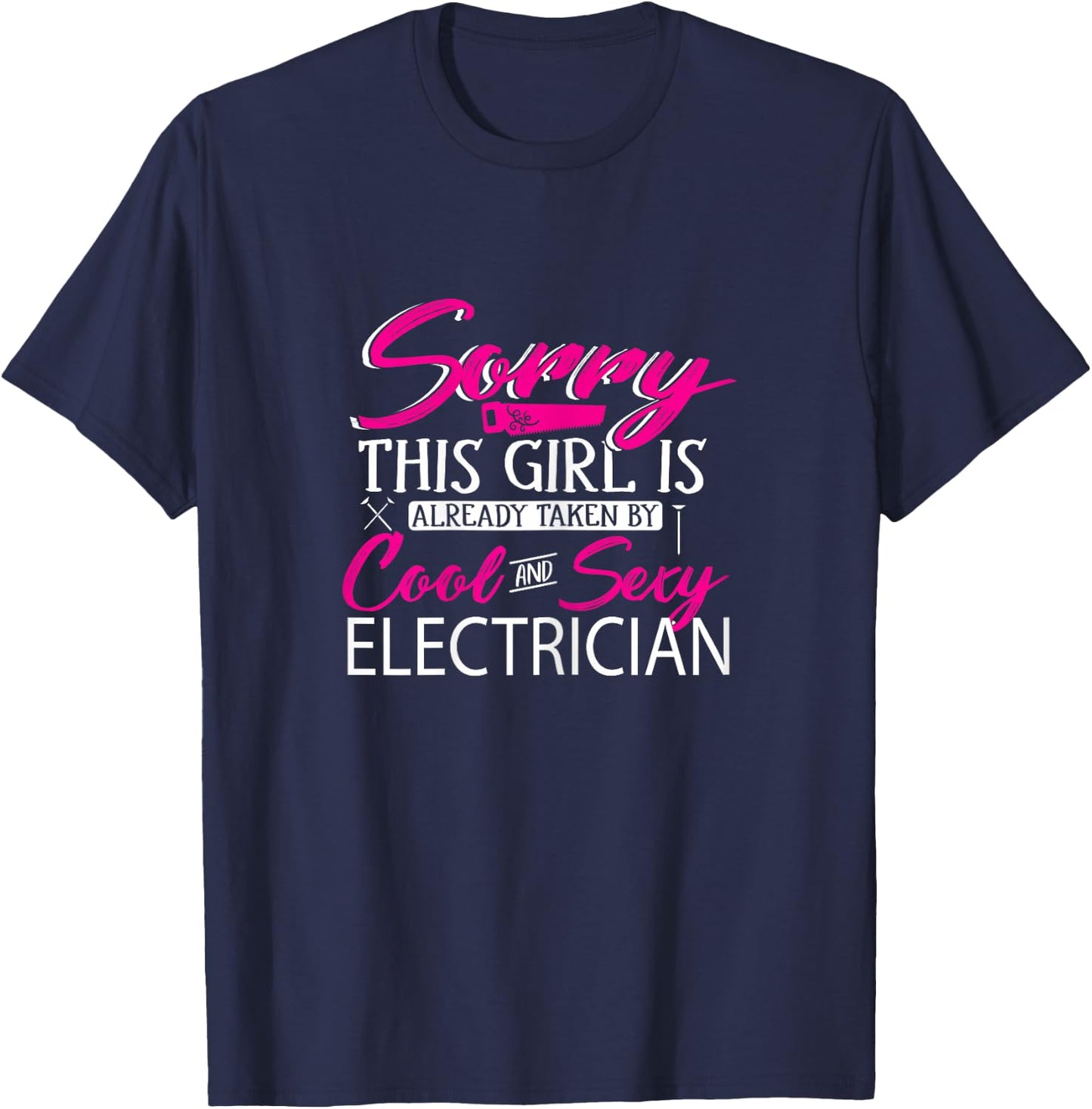 Electrician Girlfriend This Girl Is Takt T-Shirt - T-Shirt | Navy
