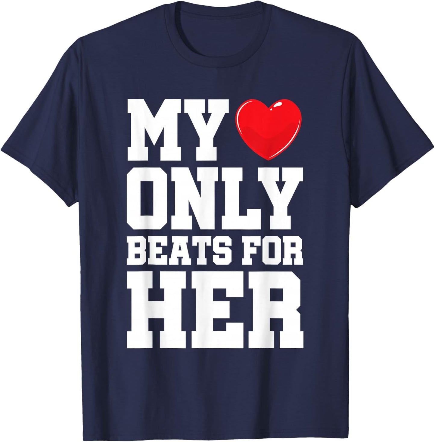 Matching His & Hers Shirt Men Couple Him & Her T-Shirt - T-Shirt | Navy
