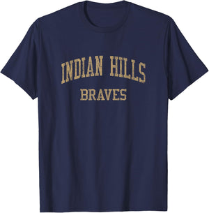 Indian Hills High School HS Oakland NJ Vintage Sports T-Shirt - T-Shirt | Navy