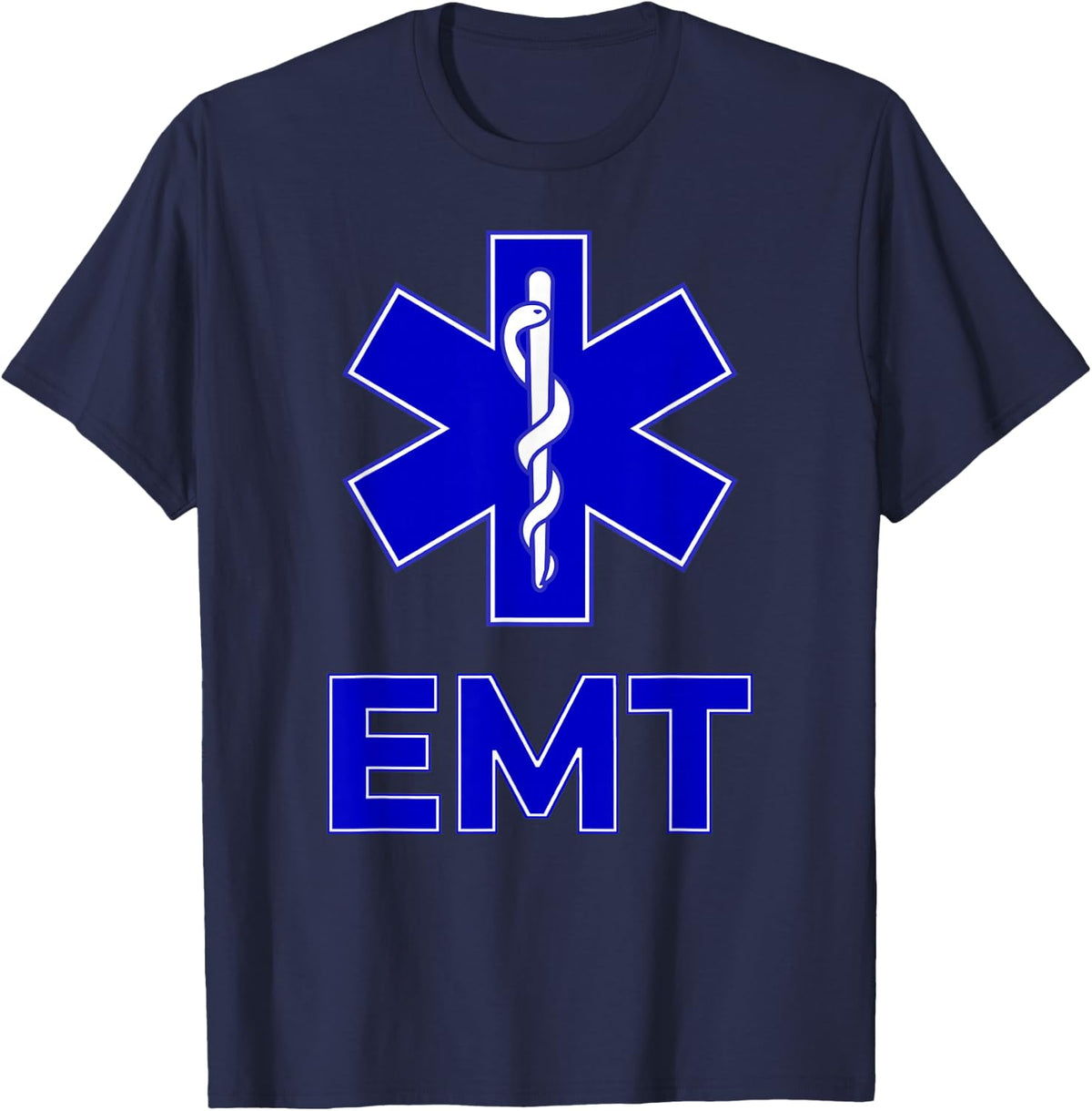 Star of Life Emt Ems Emergency Medical Services Technician T-Shirt - T-Shirt | Navy