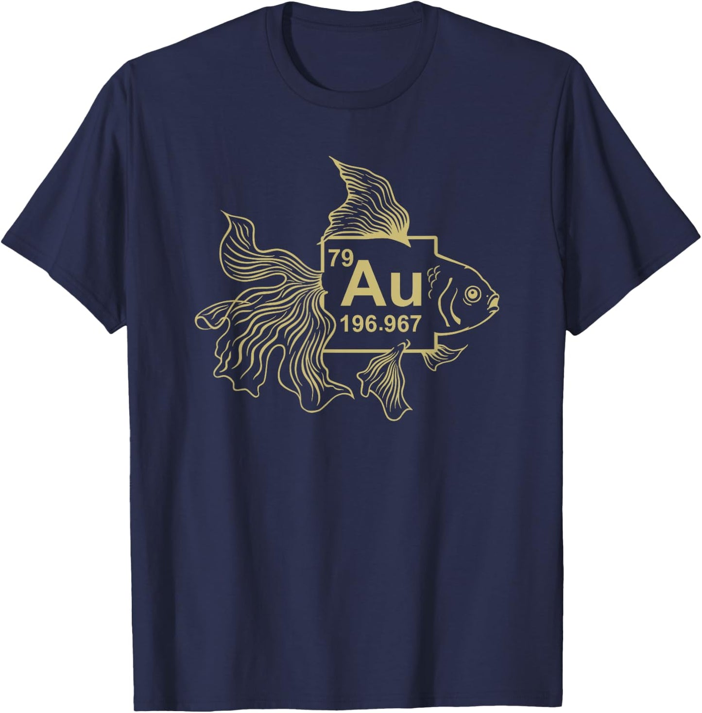 Goldfish Shirt - Gold fish shirt - AU Chemistry Science T-Shirt - T-Shirt | Navy