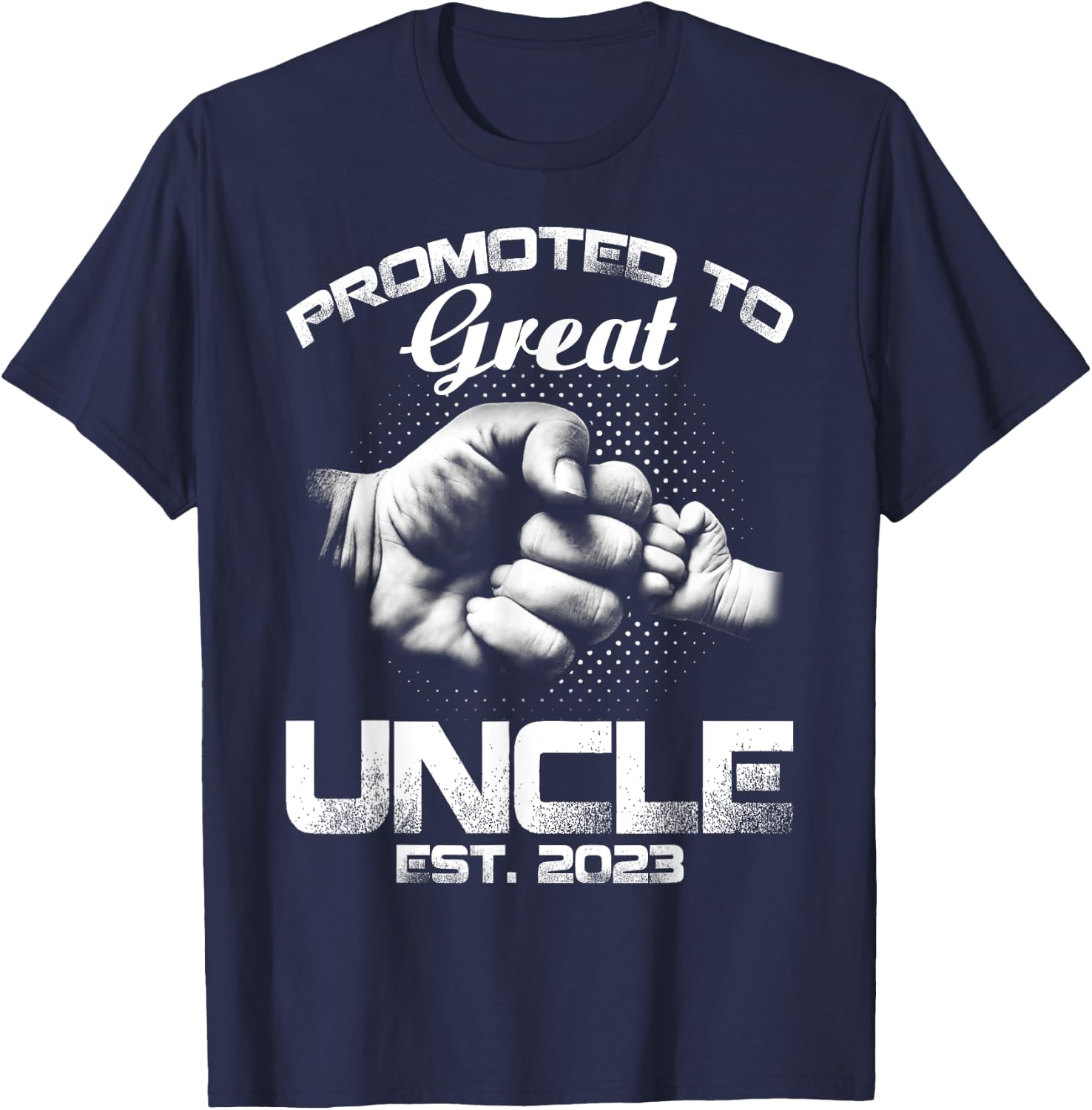 Promoted To Great Uncle Est 2023 T-Shirt - T-Shirt | Navy