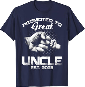 Promoted To Great Uncle Est 2023 T-Shirt - T-Shirt | Navy