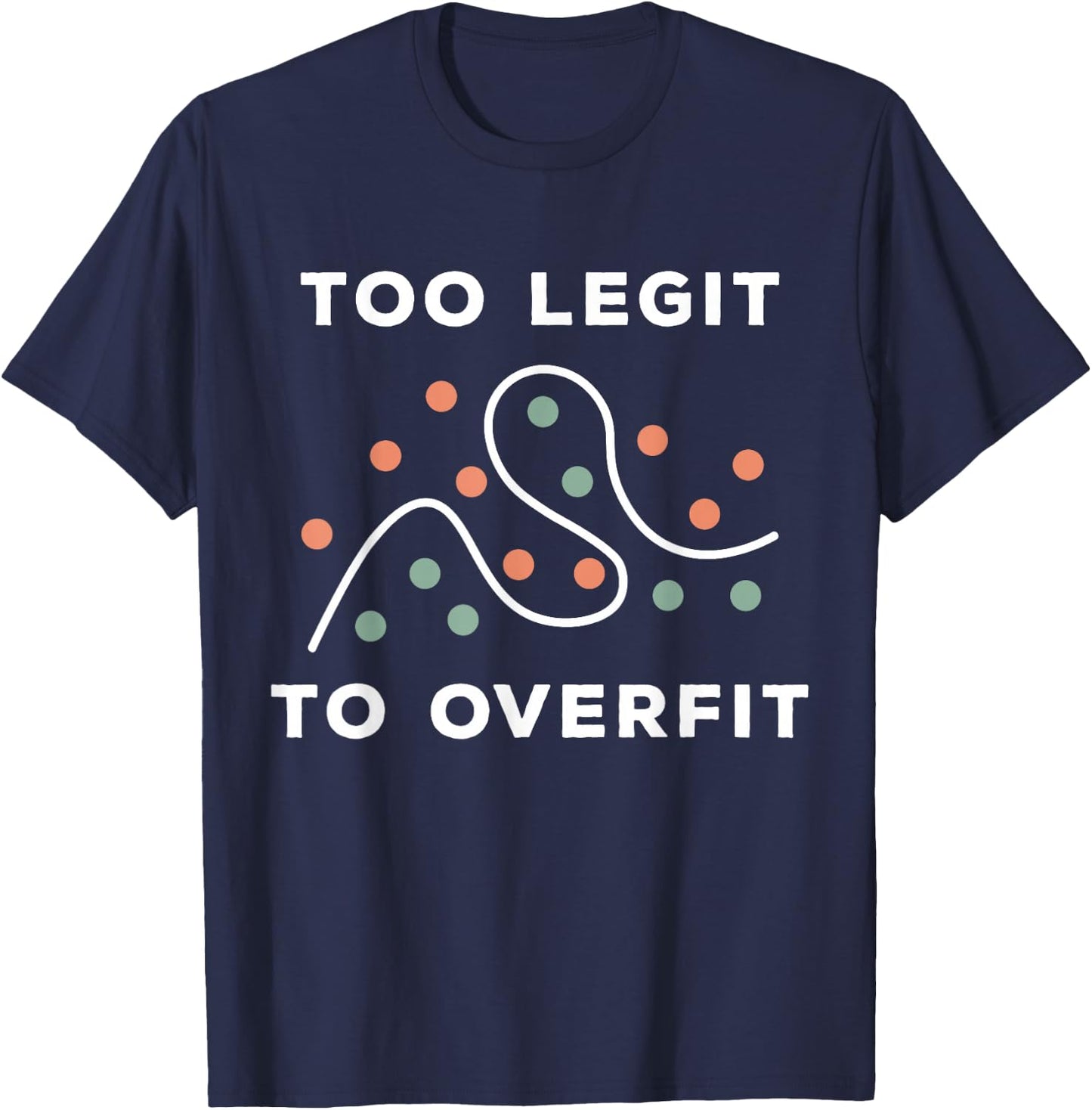 Artificial Intelligence Overfitting - Data Preprocessing T-Shirt - T-Shirt | Navy